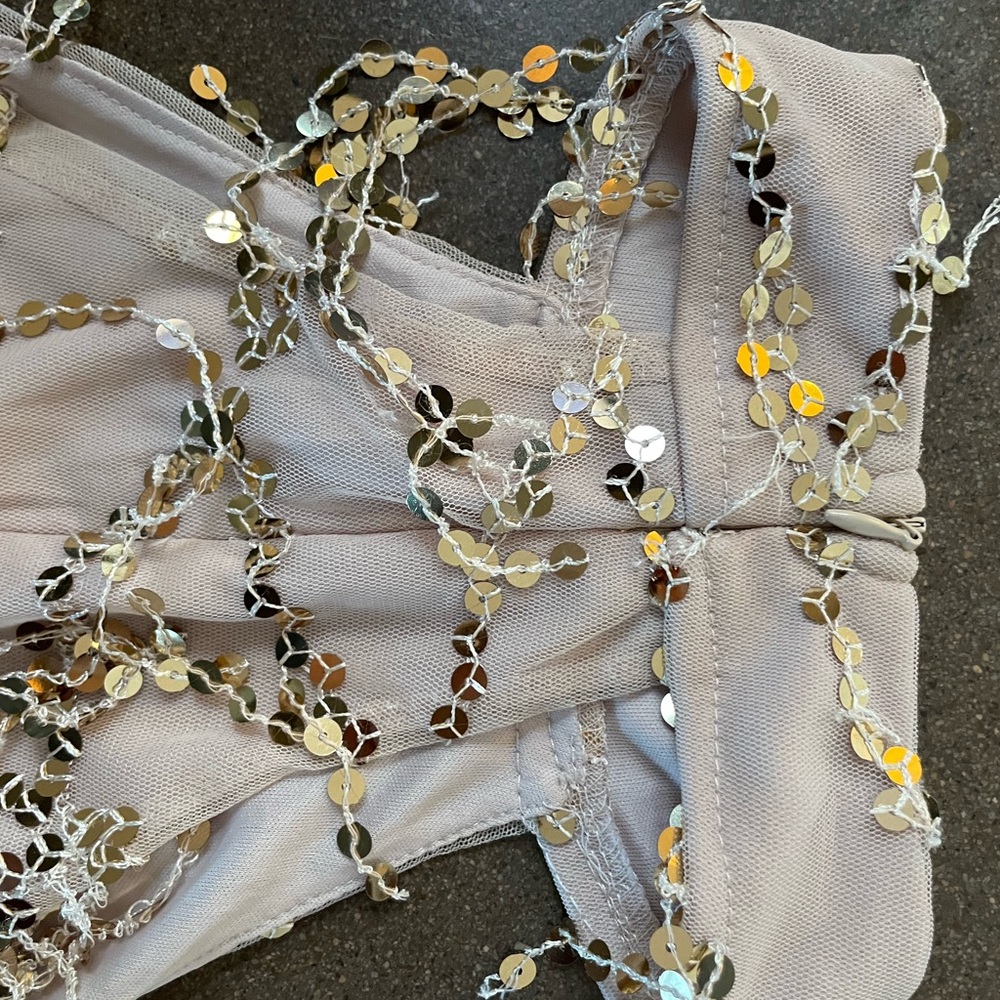 NWOT Long Sequin Gown Dress - Picture 4 of 8